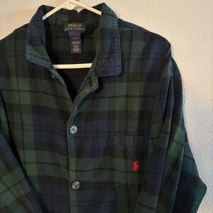 Polo Ralph Lauren Men’s Flannel Pajama Top – Blackwatch Plaid – Size M